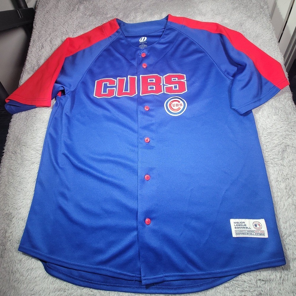 Chicago Cubs MLB Men's XL (46-48) Baseball Jersey Dynasty Blue/Red Sports